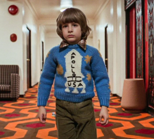 Danny Torrance with the Apollo 11 sweater in The Shining.