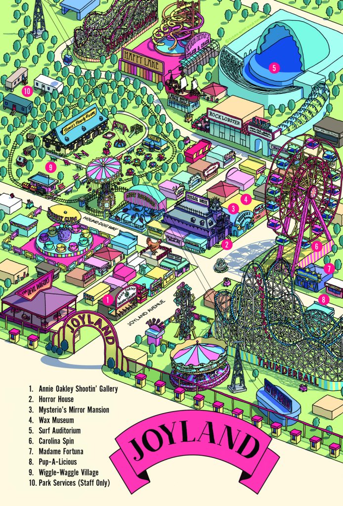 Cartoon map of Joyland.